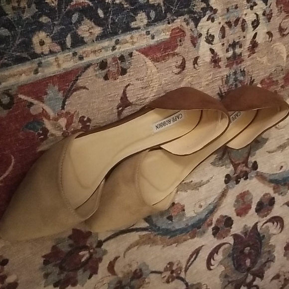 Suede Brown Tan Flats 9 9/12 - Picture 2 of 7